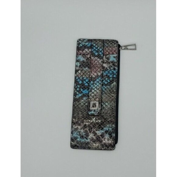 LODIS  Envelope Credit Card Holder Multi Color Reptile Leather - Picture 2 of 8